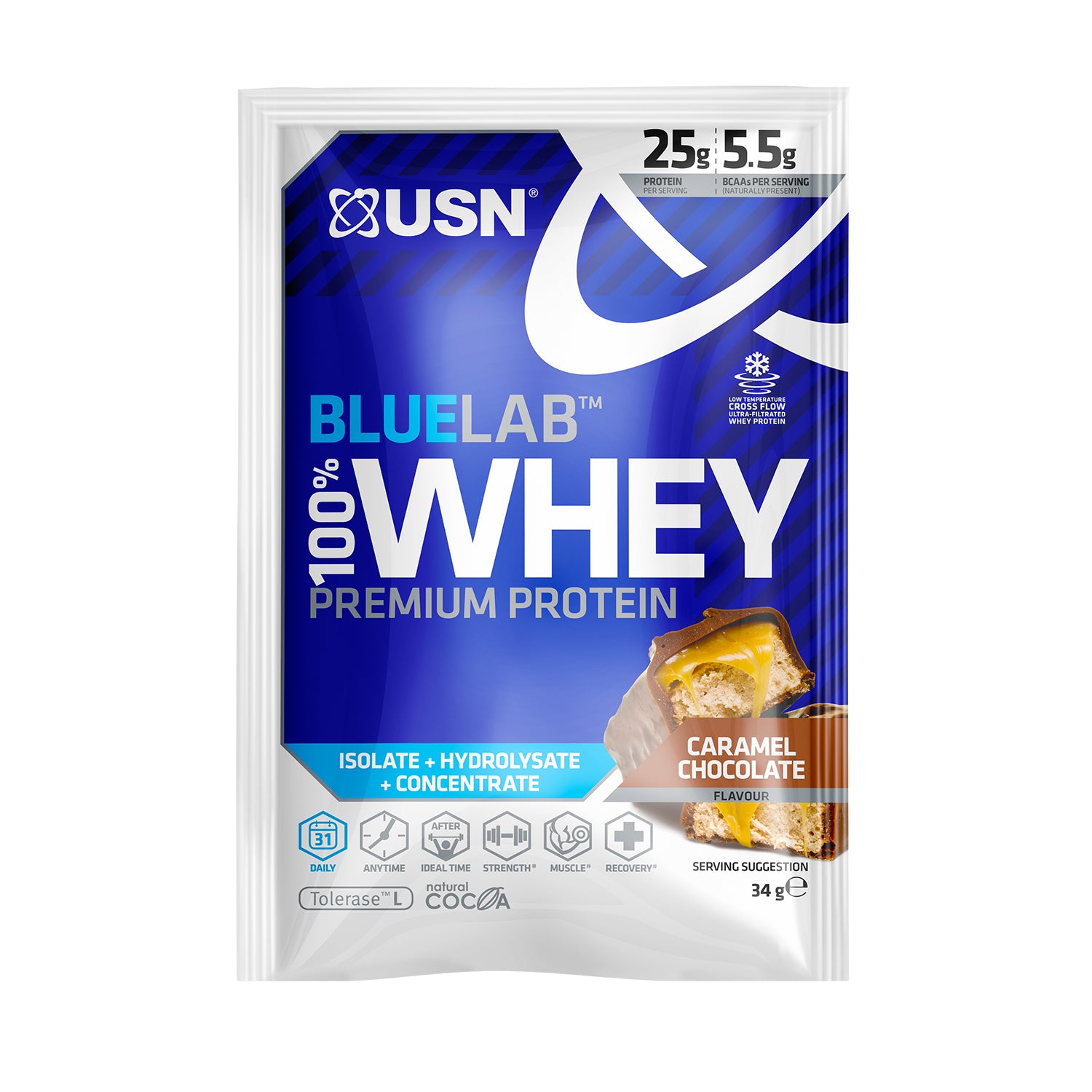 Blue Lab Whey protein 34 grammos tasakos kiszerelés