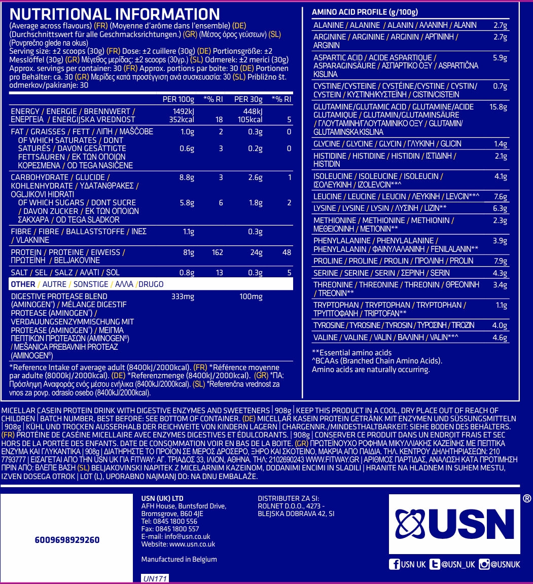 Casein - Night Time Protein 908g