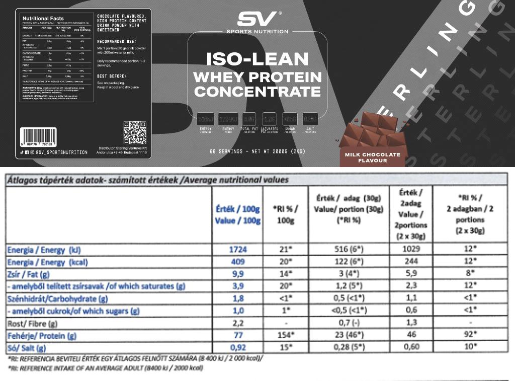 Iso-Lean Whey Protein Concentrate+Isolate 2kg