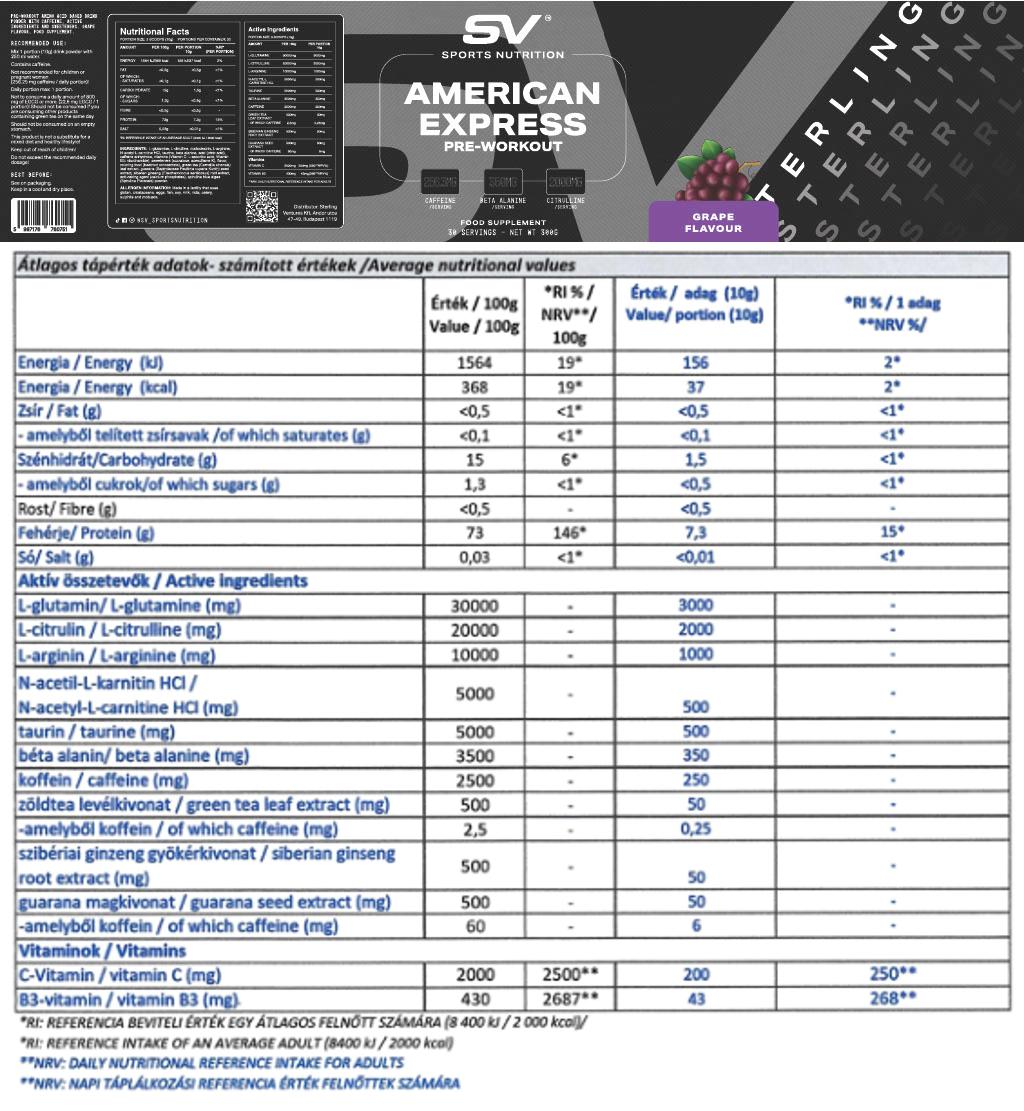 American Express Pre-Workout 300g