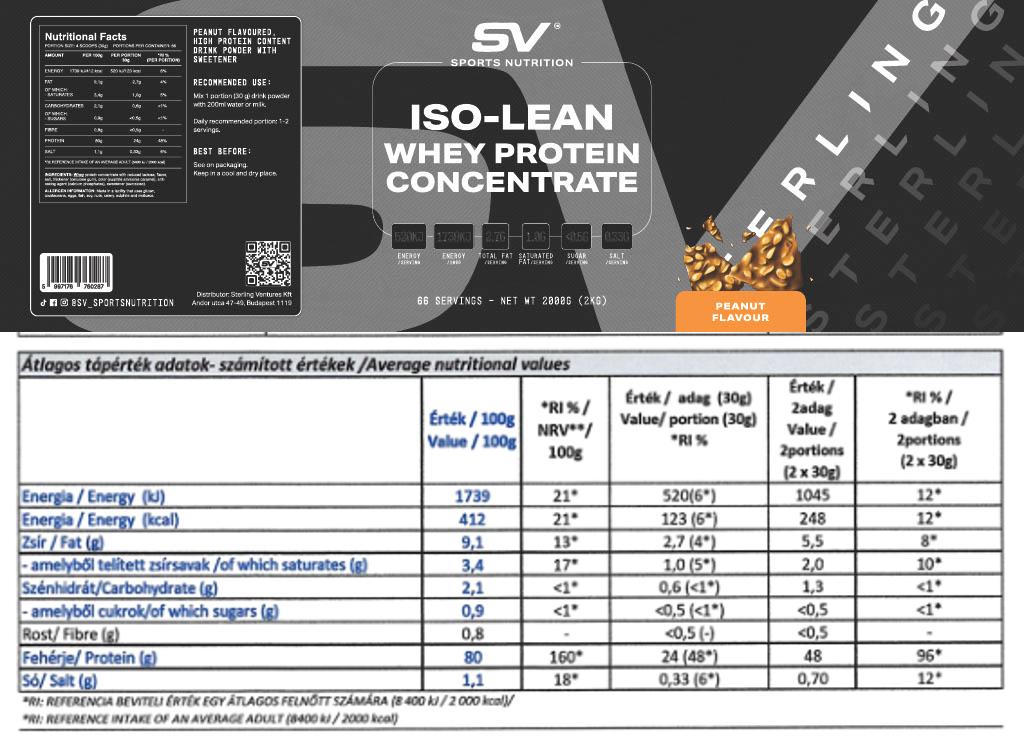 Iso-Lean Whey Protein Concentrate+Isolate 2kg